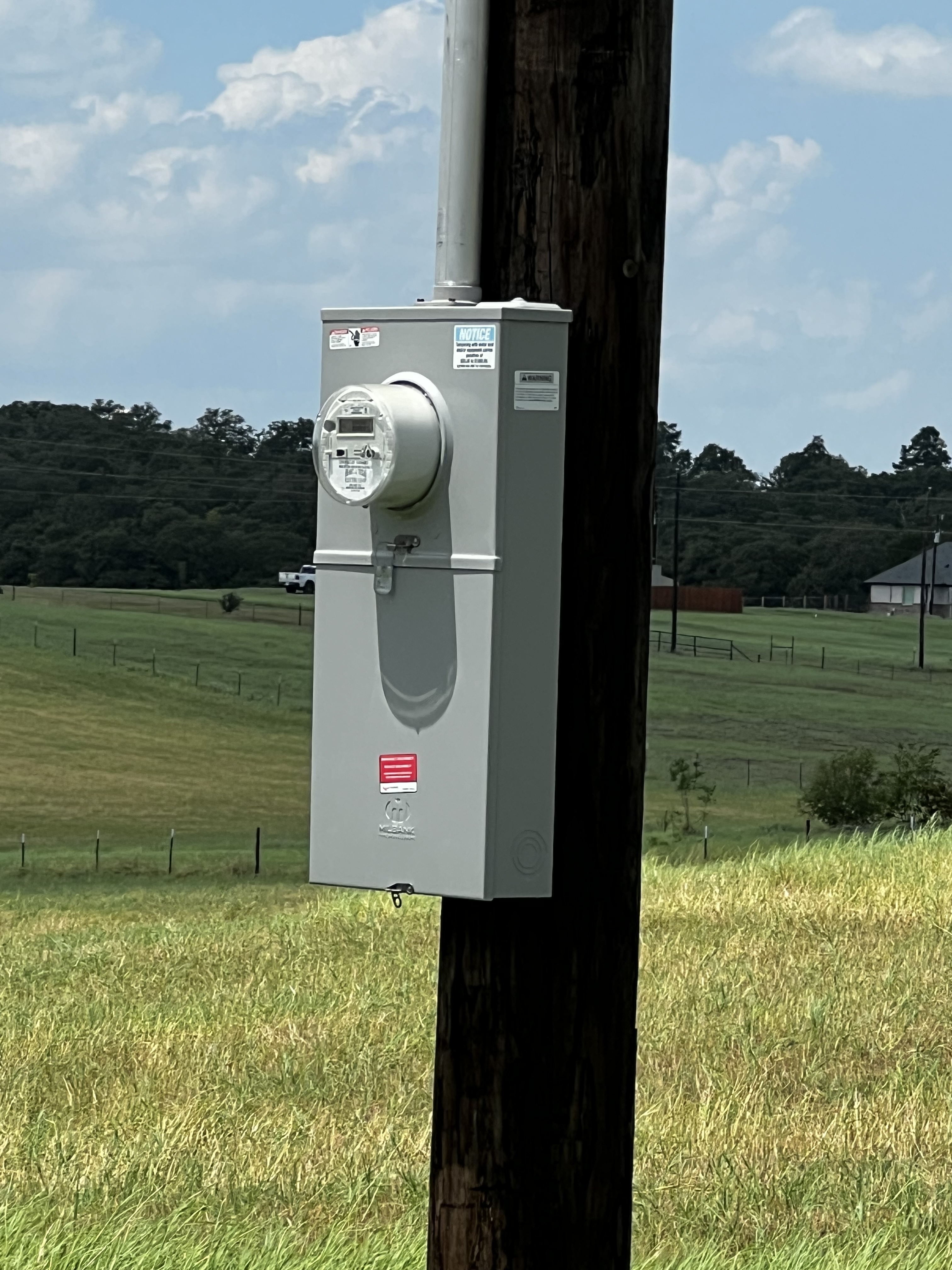 Established electric drop on property